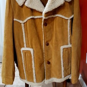 Vintage Shearling  Suede Coat